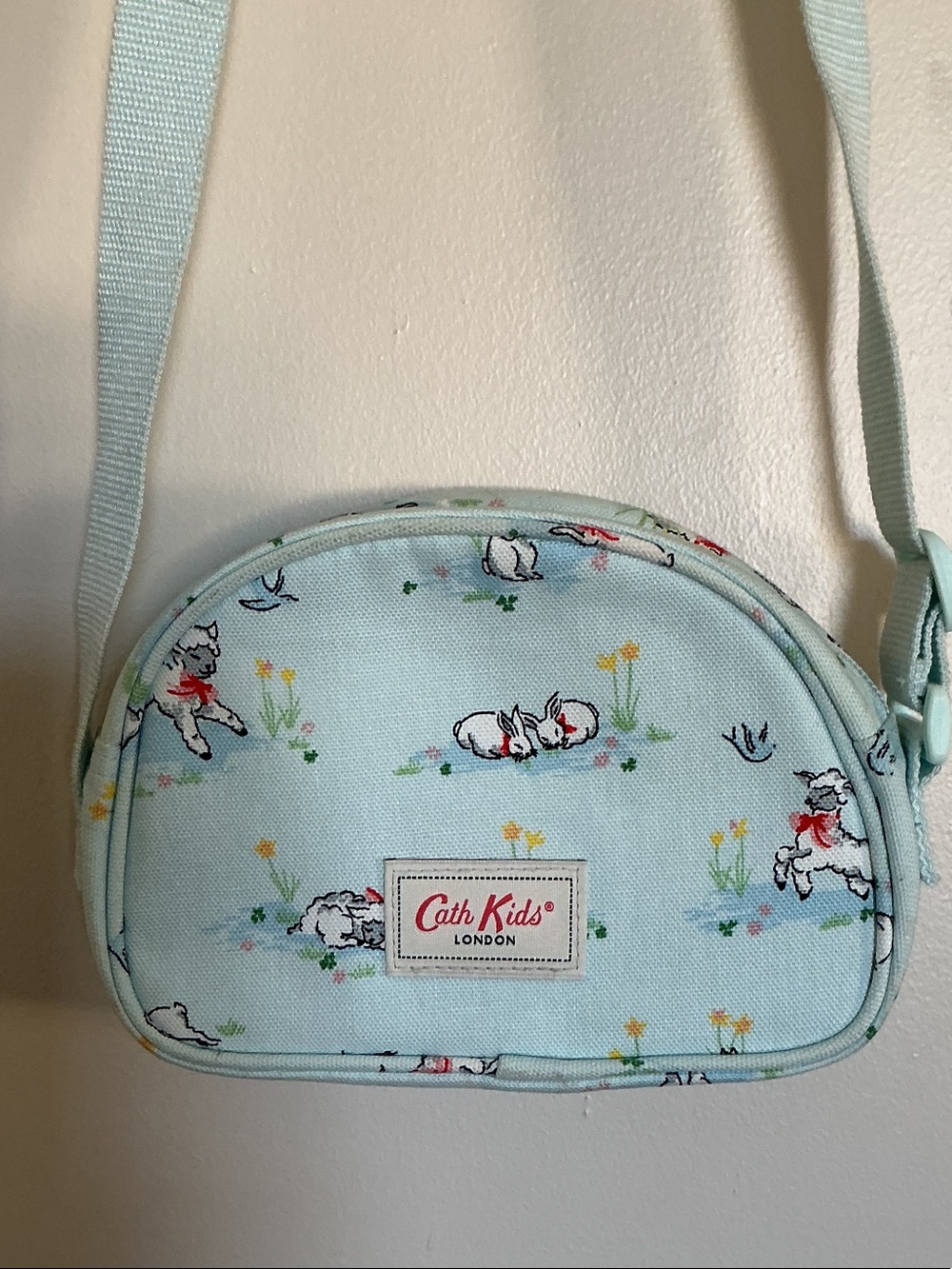 Cath Kidston Pastel Blue Bunny Print Kids Crossbody Bag